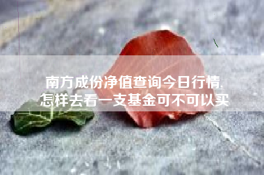 南方成份净值查询今日行情,
怎样去看一支基金可不可以买 南方成份净值查询今日行情,
怎样去看一支基金可不可以买