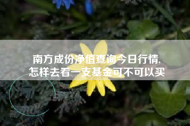 南方成份净值查询今日行情,
怎样去看一支基金可不可以买 南方成份净值查询今日行情,
怎样去看一支基金可不可以买