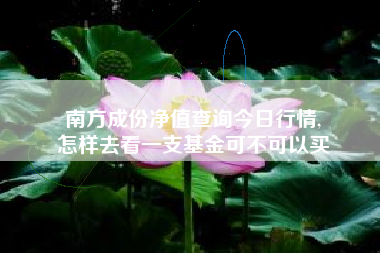 南方成份净值查询今日行情,
怎样去看一支基金可不可以买 南方成份净值查询今日行情,
怎样去看一支基金可不可以买