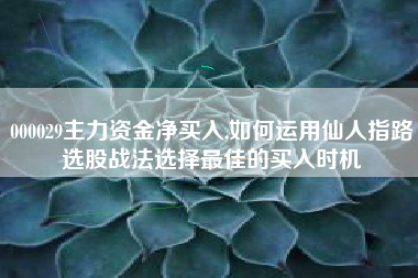 000029主力资金净买入,如何运用仙人指路选股战法选择最佳的买入时机
