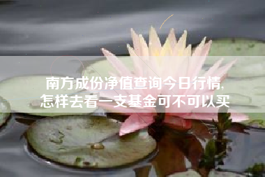 南方成份净值查询今日行情,
怎样去看一支基金可不可以买 南方成份净值查询今日行情,
怎样去看一支基金可不可以买