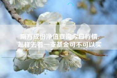 南方成份净值查询今日行情,
怎样去看一支基金可不可以买 南方成份净值查询今日行情,
怎样去看一支基金可不可以买