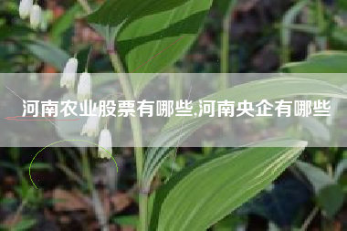 河南农业股票有哪些,河南央企有哪些