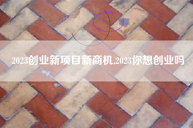 2023创业新项目新商机,2023你想创业吗