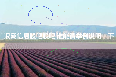 浪潮信息股吧股吧,谁能请举例说明一下
