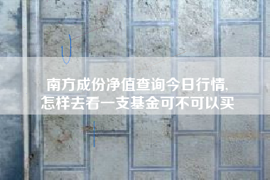 南方成份净值查询今日行情,
怎样去看一支基金可不可以买 南方成份净值查询今日行情,
怎样去看一支基金可不可以买