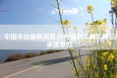中国中冶最新消息,沂州樾府二期工程总承建单位