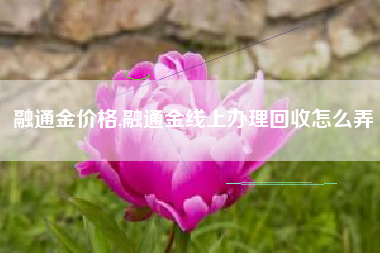 融通金价格,融通金线上办理回收怎么弄