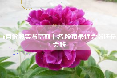6月份股票涨幅前十名,股市最近会涨还是会跌