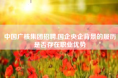 中国广核集团招聘,国企央企背景的履历是否存在职业优势