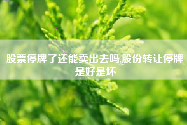 股票停牌了还能卖出去吗,股份转让停牌是好是坏