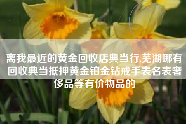 离我最近的黄金回收店典当行,芜湖哪有回收典当抵押黄金铂金钻戒手表名表奢侈品等有价物品的