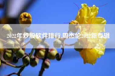 2022年炒股软件排行,周杰伦2022新专辑