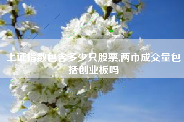 上证指数包含多少只股票,两市成交量包括创业板吗
