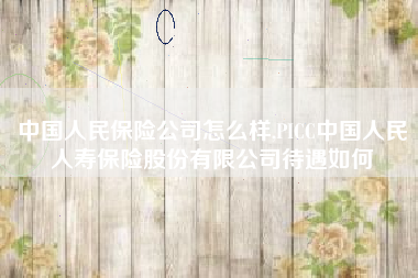 中国人民保险公司怎么样,PICC中国人民人寿保险股份有限公司待遇如何