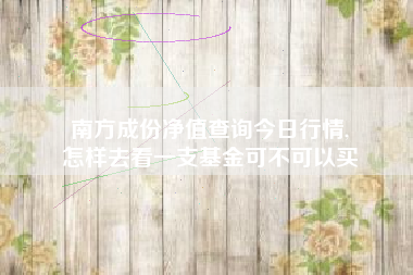 南方成份净值查询今日行情,
怎样去看一支基金可不可以买 南方成份净值查询今日行情,
怎样去看一支基金可不可以买