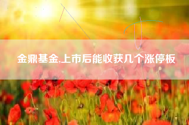 金鼎基金,上市后能收获几个涨停板