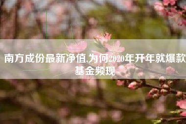 详细阅读:南方成份最新净值,为何2020年开年就爆款基金频现 南方成份最新净值,为何2020年开年就爆款基金频现