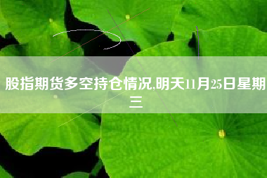 股指期货多空持仓情况,明天11月25日星期三