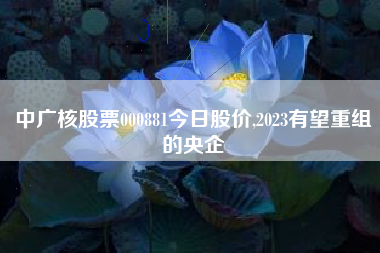 中广核股票000881今日股价,2023有望重组的央企