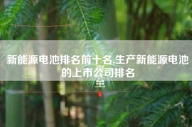 新能源电池排名前十名,生产新能源电池的上市公司排名