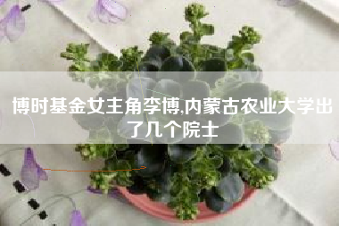 详细阅读:博时基金女主角李博,内蒙古农业大学出了几个院士 博时基金女主角李博,内蒙古农业大学出了几个院士