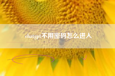 chatgpt不用密码怎么进入