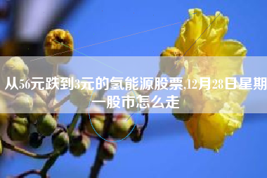 从56元跌到3元的氢能源股票,12月28日星期一股市怎么走