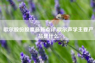 歌尔股份股票最新点评,歌尔声学主要产品是什么