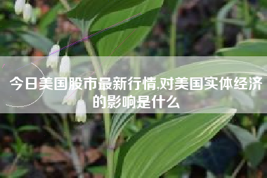 今日美国股市最新行情,对美国实体经济的影响是什么