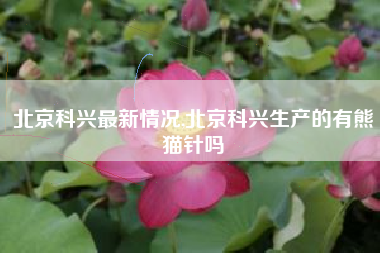北京科兴最新情况,北京科兴生产的有熊猫针吗