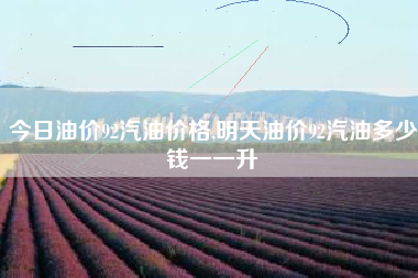 今日油价92汽油价格,明天油价92汽油多少钱一一升