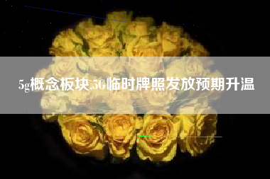 5g概念板块,5G临时牌照发放预期升温