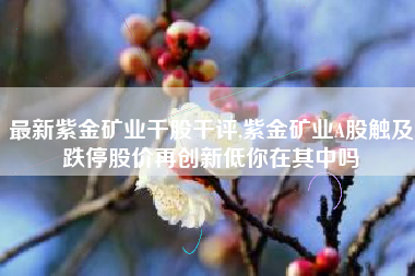 最新紫金矿业千股千评,紫金矿业A股触及跌停股价再创新低你在其中吗