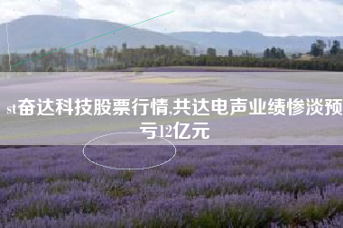 详细阅读:st奋达科技股票行情,共达电声业绩惨淡预亏12亿元 st奋达科技股票行情,共达电声业绩惨淡预亏12亿元