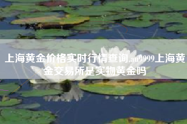 上海黄金价格实时行情查询,au9999上海黄金交易所是实物黄金吗