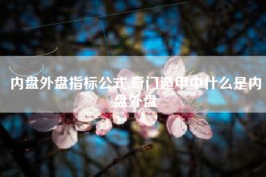 内盘外盘指标公式,奇门遁甲中什么是内盘外盘