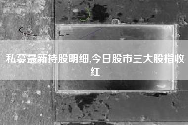 私募最新持股明细,今日股市三大股指收红