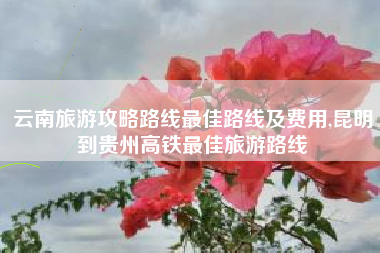 云南旅游攻略路线最佳路线及费用,昆明到贵州高铁最佳旅游路线