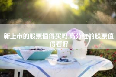 新上市的股票值得买吗,高分红的股票值得看好