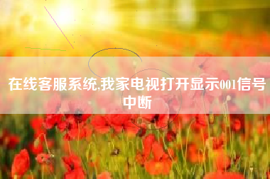 在线客服系统,我家电视打开显示001信号中断