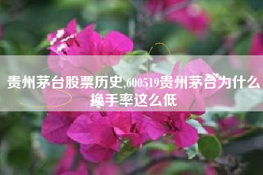 贵州茅台股票历史,600519贵州茅台为什么换手率这么低