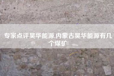 专家点评昊华能源,内蒙古昊华能源有几个煤矿