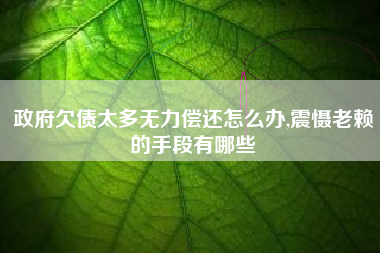 政府欠债太多无力偿还怎么办,震慑老赖的手段有哪些