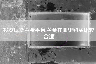 投资现货黄金平台,黄金在哪里购买比较合适