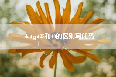 chatgpt35和40的区别写代码