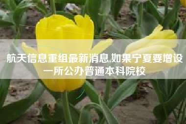 航天信息重组最新消息,如果宁夏要增设一所公办普通本科院校