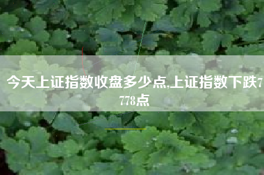 今天上证指数收盘多少点,上证指数下跌7778点