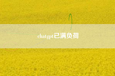 chatgpt已满负荷