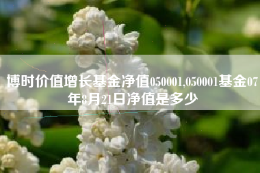 详细阅读:博时价值增长基金净值050001,050001基金07年8月21日净值是多少 博时价值增长基金净值050001,050001基金07年8月21日净值是多少